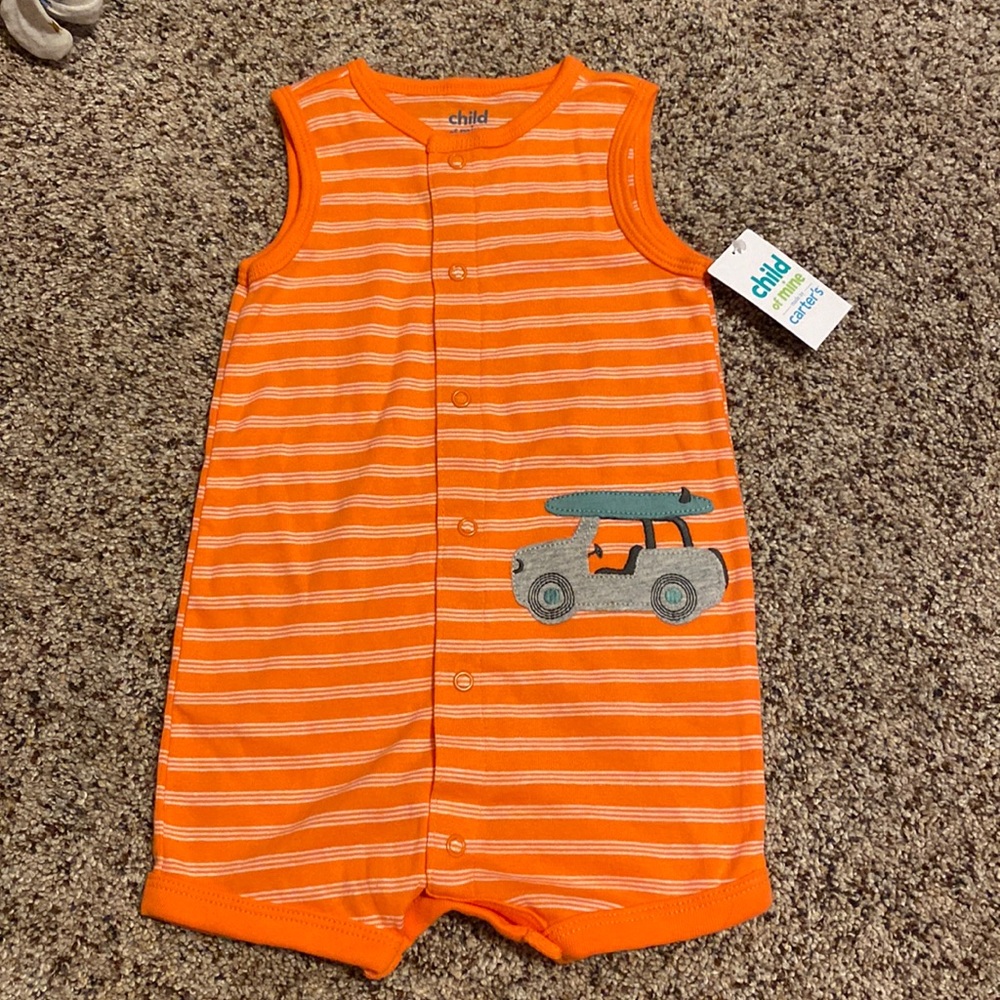 🧡 2/$15🧡 NWT! Child of Mine Made By Carter’s Baby Romper 🧡🏄